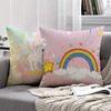 MUSOLEI Unicorn Cushion Cover 45 x 45 cm 2 Children's