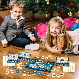 Moon Boat 28Players Christmas Bingo Game Nativity Cards Set for Kids, Adults, Family, Large Group, Xmas Holiday Party