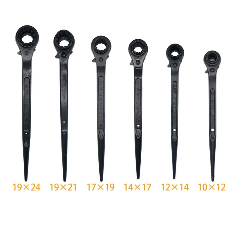 Ratchet Podger Spanner Straight Scaffold Spanner Tool Chrome Ratchet Wrench