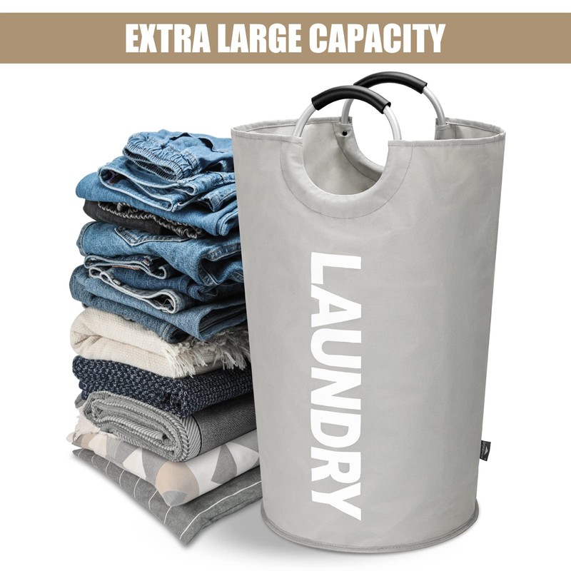DOKEHOM 90L Large Foldable Laundry Baskets, Foldable Laundry Bags, Clothes