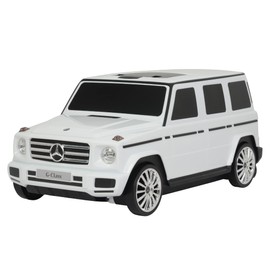 Best Ride On Cars Mercedes G-Class Suitcase Ride On Push Car, Carry-On Luggage for Travel, Realistic Car Look, Inbuilt Storage Space, Compact Size, for Kids Aged 2-6 Years, Large, White