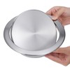 Hemobllo Stainless Steel Recessed Counter Trash can Lid Silent Flip