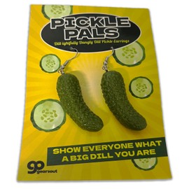 Pickle Pals Pickle Earrings - Funny Realistic Dill Pickle Earrings for Ladies Gag Gift for Pickle Lovers Stocking Stuffers Unique Dangle Earrings for Women