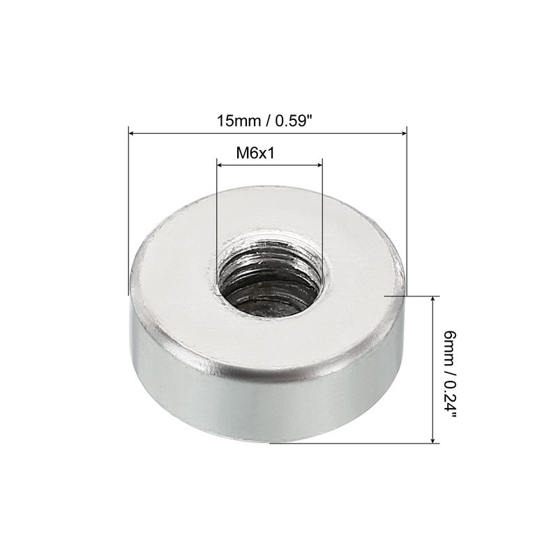 PATIKIL 10pcs M6 Cap Nuts Acorn Nut Screw Cap Insert