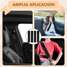 Almohadillas para Cinturón de Seguridad 4PCS, Protector de Cinturón de Seguridad para Coche, Fundas para Correa de Hombro para Cinturón de Seguridad para Adultos, Almohadilla de Arnés para Coche/Bolsa