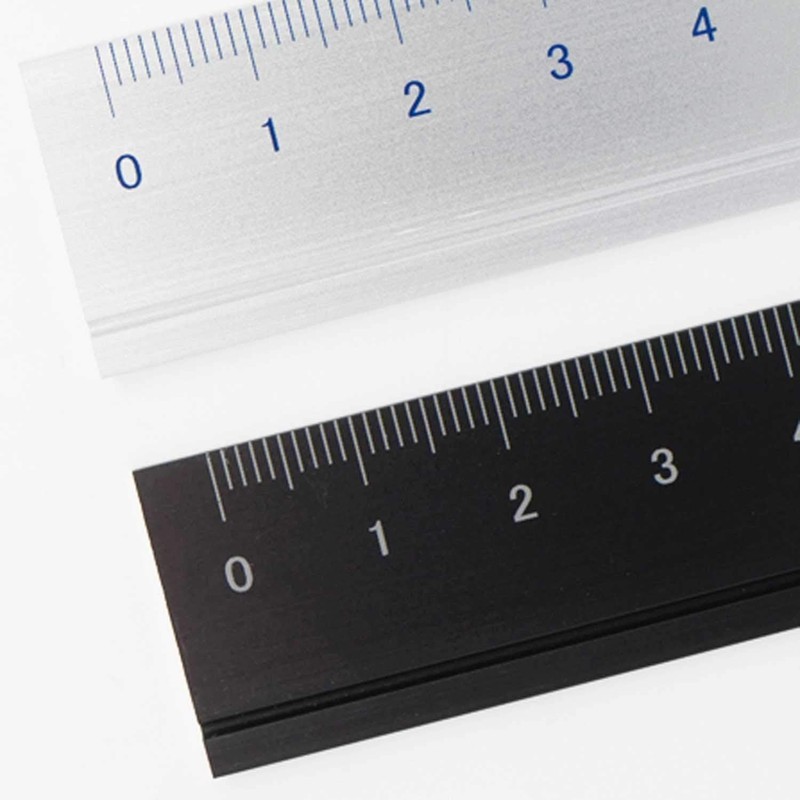 Slip-On B-DAR-2802 Aluminum Ruler, 6.9 inches (15 cm), Black, Line