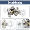 Cielsa Dawn Glass Door Knobs Interior with Lock, Satin Nickel