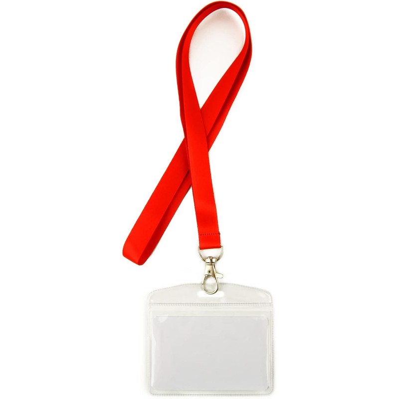 Lanyard with Clear Card Holder, Assorted Colours, Id Card Holder