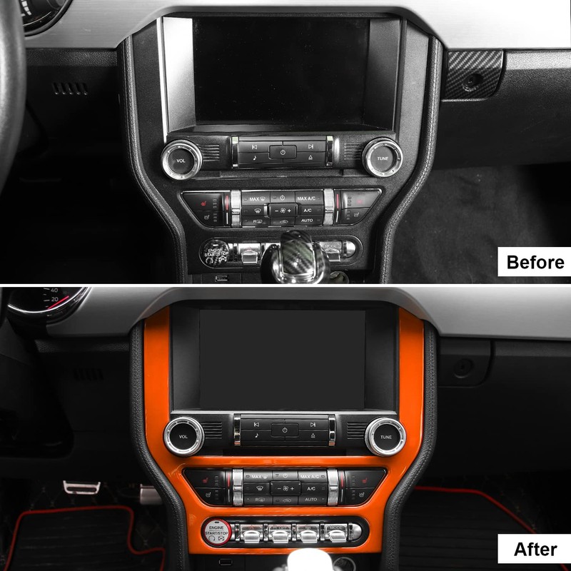 CheroCar for Mustang Center Console Navigation Screen Panel Cover Frame