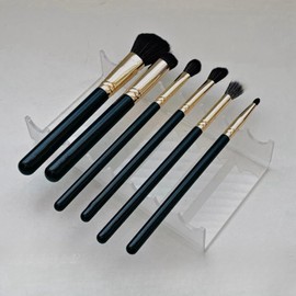 TOBEOME Double Ended Acrylic Makeup Beauty Brush Organizer Holder 8 Slots Cosmetic Storage (CLEAR) 1Pack