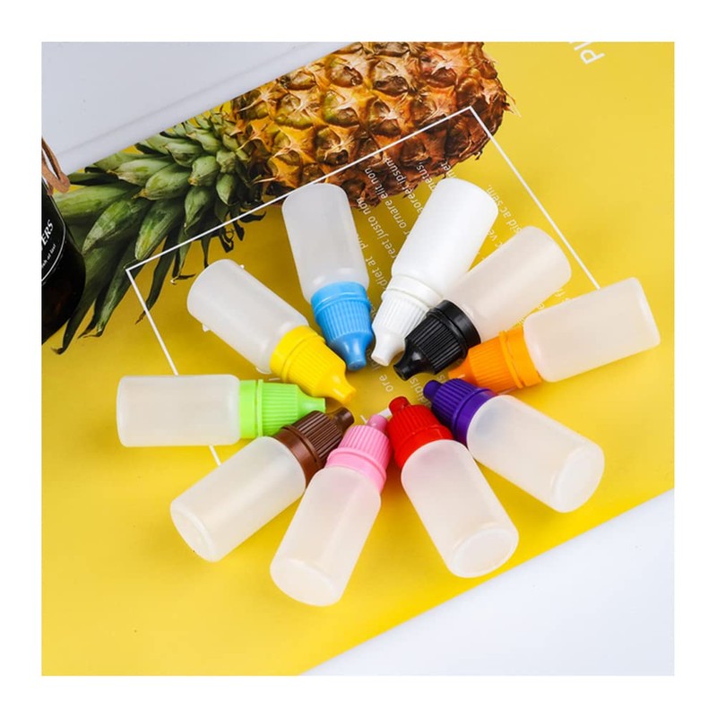 50PCS 15ml/0.5oz Empty Plastic Squeezable Dropper Bottles Clear Eye Liquid