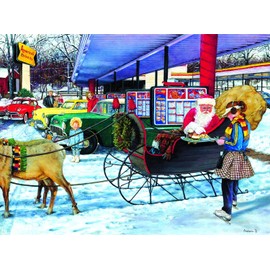 SUNSOUT INC - Pit Stop - 1000 pc Jigsaw Puzzle by Artist: Susan Brabeau - Finished Size 20" x 27" Christmas - MPN# 44622