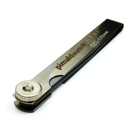 PIMALDAUM® Feeler gauge according to DIN 2275, manganese steel for easy and precise measurement and testing of gap widths, thicknesses and distances / gaps (metal, 17 blades)