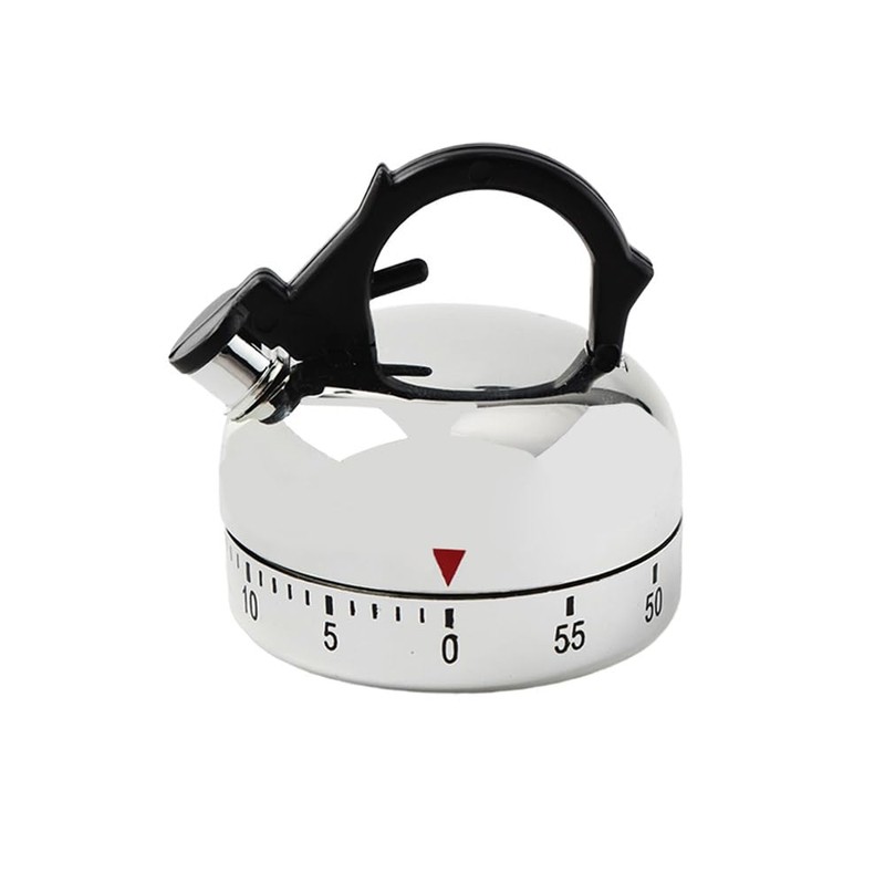 NOIAFZY 2Pcs Kitchen Timer Kettle Shape 60 Minutes Mechanical Timer
