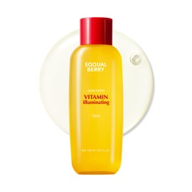EQQUALBERRY Tónico iluminador de vitaminas, vitamina C iluminadora y niacinamida al 3%, exfoliante diario suave, hidratación para la piel para una piel brillante, regalos de vacaciones (5.07 onzas