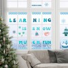 Mosailles 66PCS Winter Bulletin Board Kit Snowflakes Boarders Snowman Cutouts