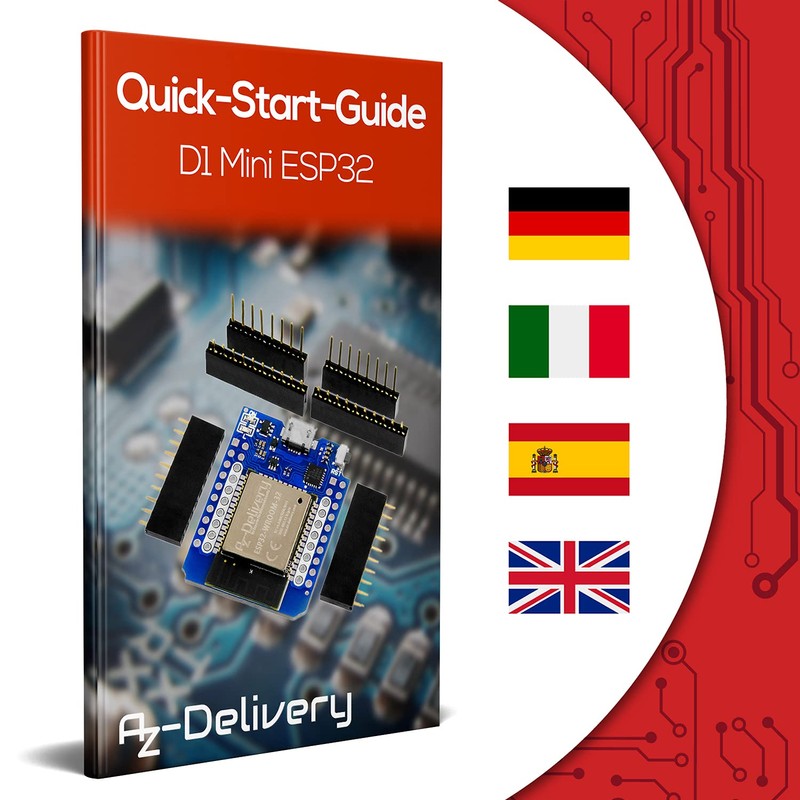 AZDelivery ESP32 D1 Mini NodeMCU WiFi Module + Bluetooth Internet
