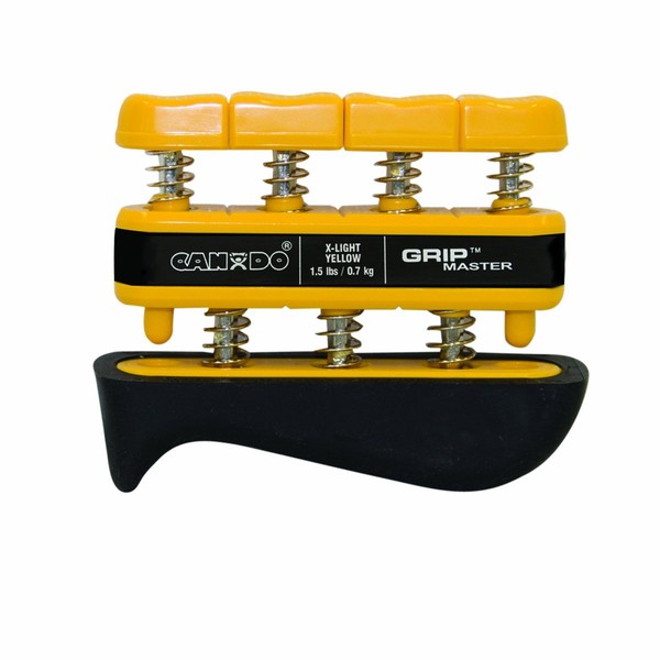 CanDo GripMaster Hand Exerciser, Yellow, X-Light Tension