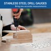 Stainless Steel Drill Gauge - 29-Holes Standard Metric Size, 1/16