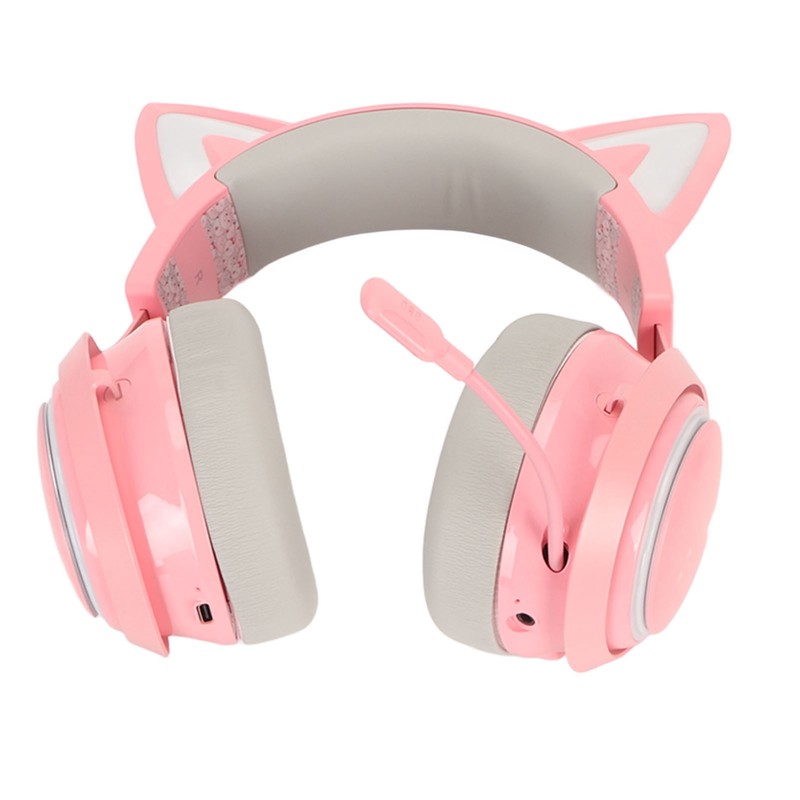 Cat Ear Gaming Headset RGB Light Bluetooth Wireless Headphones with