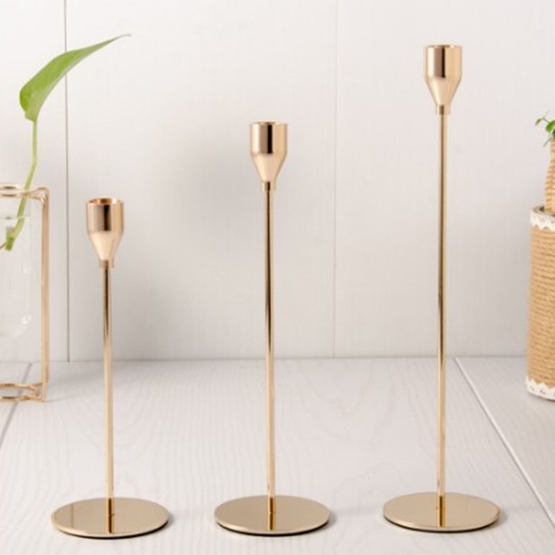 Candle Holders Set of 3 for Taper Candles Decorative Candlestick