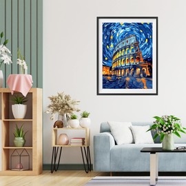 TOSTOG Diamond Painting für Erwachsene,Kolosseum Diamant Painting Kits Full Drill Bilder 5D DIY Diamant Malerei Set 30x40cm für Wanddekor