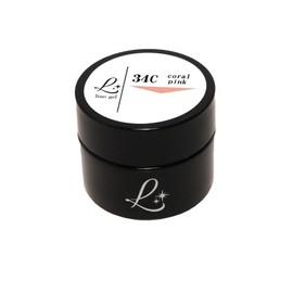 LinoGel Lino Gel Color Gel, 0.2 oz (5 g), Compatible with LED/UV Light, 34C, Coral Pink, Professional Gel Nail Color, Nail Gel Nail Color, Single Item