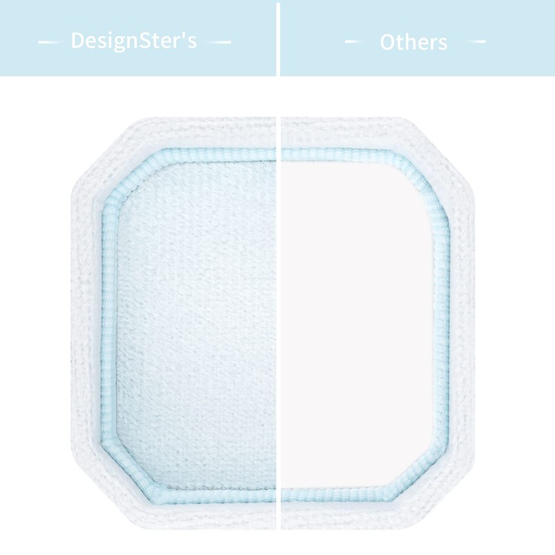 DesignSter Ring Box for Wedding Ceremony Square 3 Slots Velvet