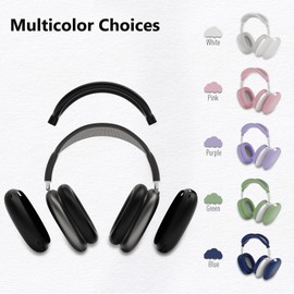 Silicone Case Cover for AirPods Max Headphones,Ear Pad Case Cover/Ear Cups Cover/Headband Cover for AirPods Max (USB-C/Lightning)(2024/2020),3in1 Accessories Silicone Protector (Blue)