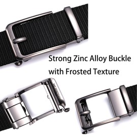Utaly Men's Nylon Belt with Automatic Slide Buckle - Tactical Web Belt for Men, No Holes Adjustable Military Style Work Belt for Casual, Outdoor, Hiking, Golf