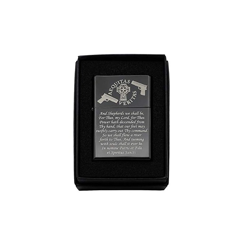 Gifts Infinity® Boondocks Saints Prayer Matt Black Finish Wind Proof