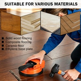 Zzyyldu Floor Gap Fixer Tool Kit with Rubber Mallet & Sticky Pads