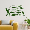 Large Vinyl Wall Decal Fisherman Fishing Hobby Fishes Stickers Mural