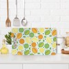 Bcumuq White Lemon Lime Cutting Board with Handles Summer Yellow