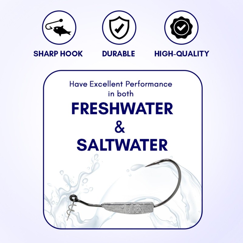 Reaction Tackle Weighted Swimbait Hooks - 3/16oz 3/0