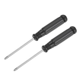 uxcell Mini Phillips Screwdriver, 2.5mm Cross Head with Black Handle for Small Appliances, 2 Pcs