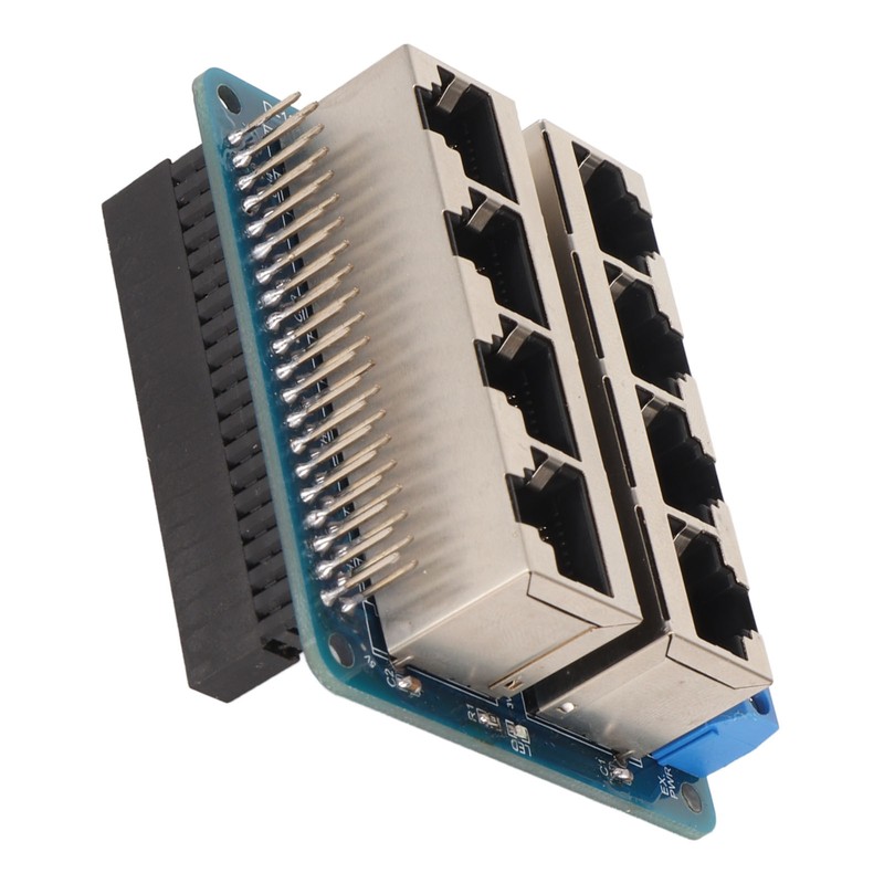 GPIO Breakout Board Professional 8 RJ45 Ports 40 Pin Power