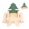 Squirrel Picnic Table Wooden Funny Squirrel Feeder with Corn Cob