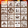 Lekabee 16 Pcs Halloween Stencils 8x8inch
