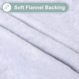 misaya Rectangle Waterproof Vinyl Table Cloth, Wipeable Tablecloth with Flannel Backing, Spring Plastic Table Cover for Dinner, Picnic, Indoor and Outdoor (Weave, 60" x 84")