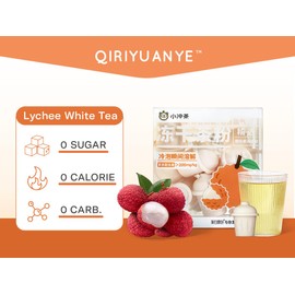 QIRIYUANYE Lychee White Tea Instant Tea Powder Cold Brew Tea 100% Tea Leaves No Sugar Added Iced Tea 12 cups