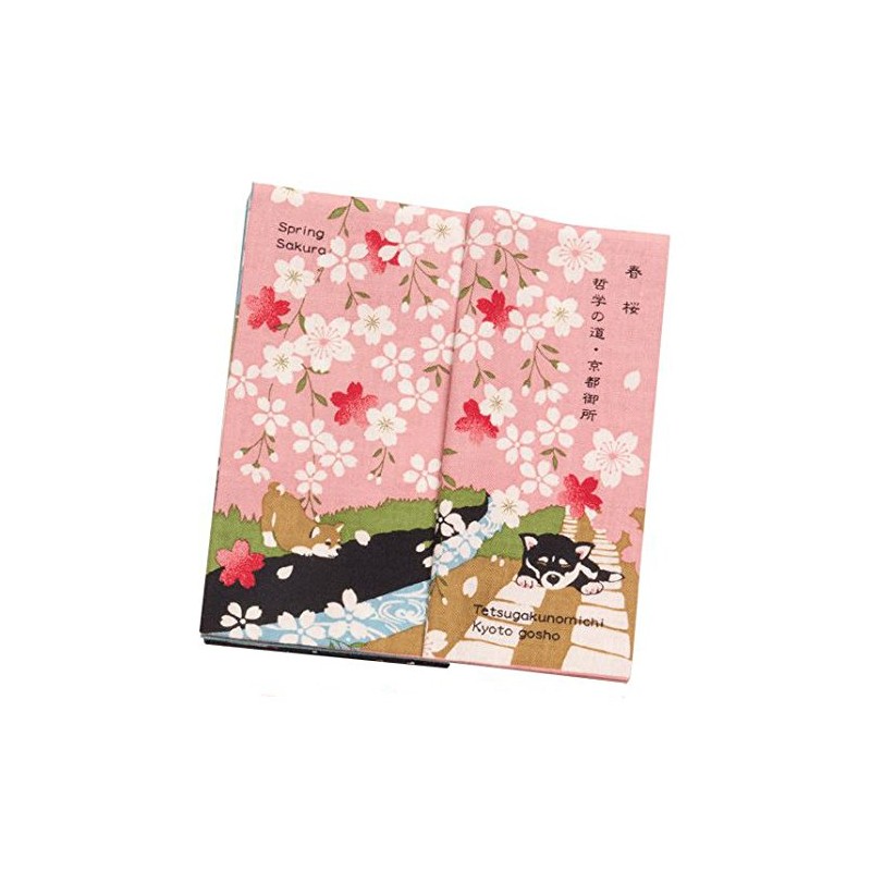 Hamamonyo Shiba Inu Walk in Kyoto Nassen Tenugui Towel