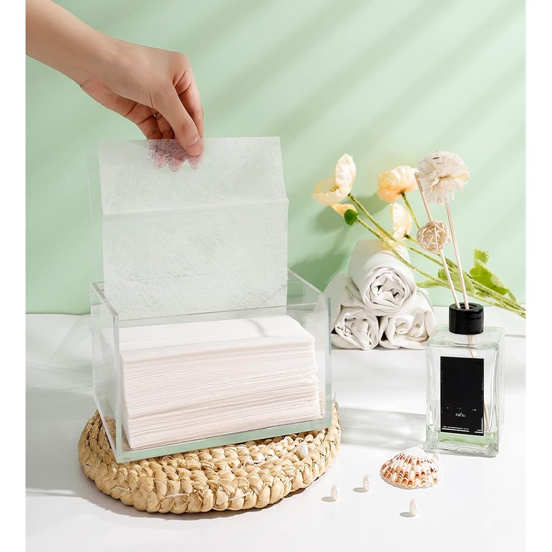 rejomiik Thick Acrylic Dryer Sheet Holder Clear Container for Laundry