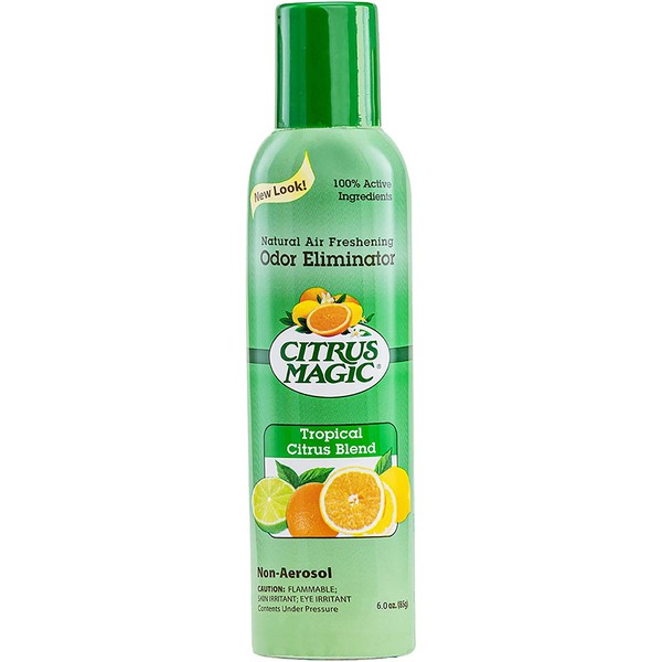 Citrus Magic Natural Odor Eliminating Air Freshener Spray Tropical Citrus Blend, 6.0-Ounce