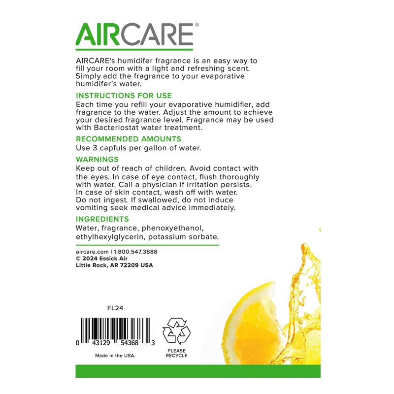 Lemon Fresh Humidifier Fragrance and Bacteriostat Combo Pack