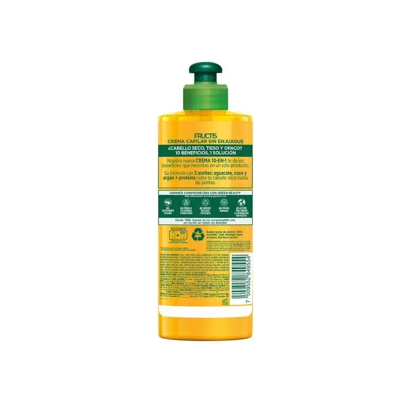 Crema Garnier Fructis Recarga 10 En 1 Nutritiva 300ml