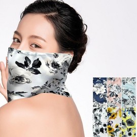 Domestic Multi-Scarf Face Sunshade UV Protection Mask Type B White