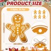 Epakh 24 Pcs Christmas Gingerbread Man Gift Bags Winter Snow