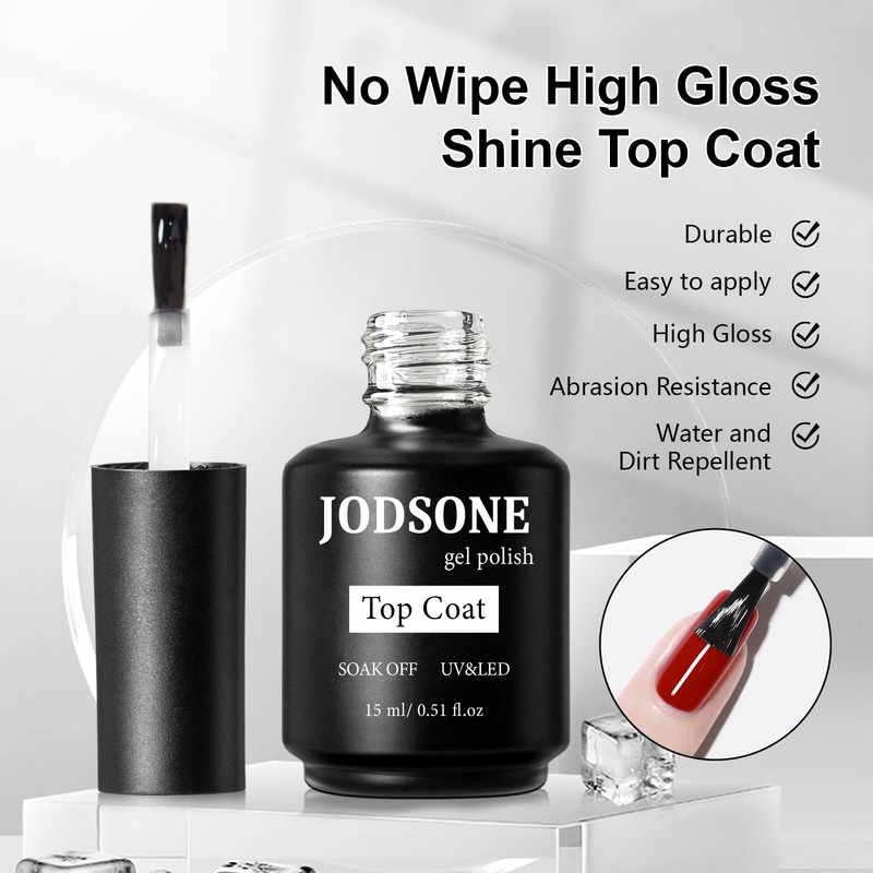 JODSONE 4 Bottles of 15ML Nail Primer Base Coat Top