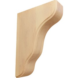 Ekena Millwork BKTW02X05X08PLRO Plymouth Wood Wood Brackets, 1 3/4"W x 5 1/4"D x 7 1/2"H , Red Oak